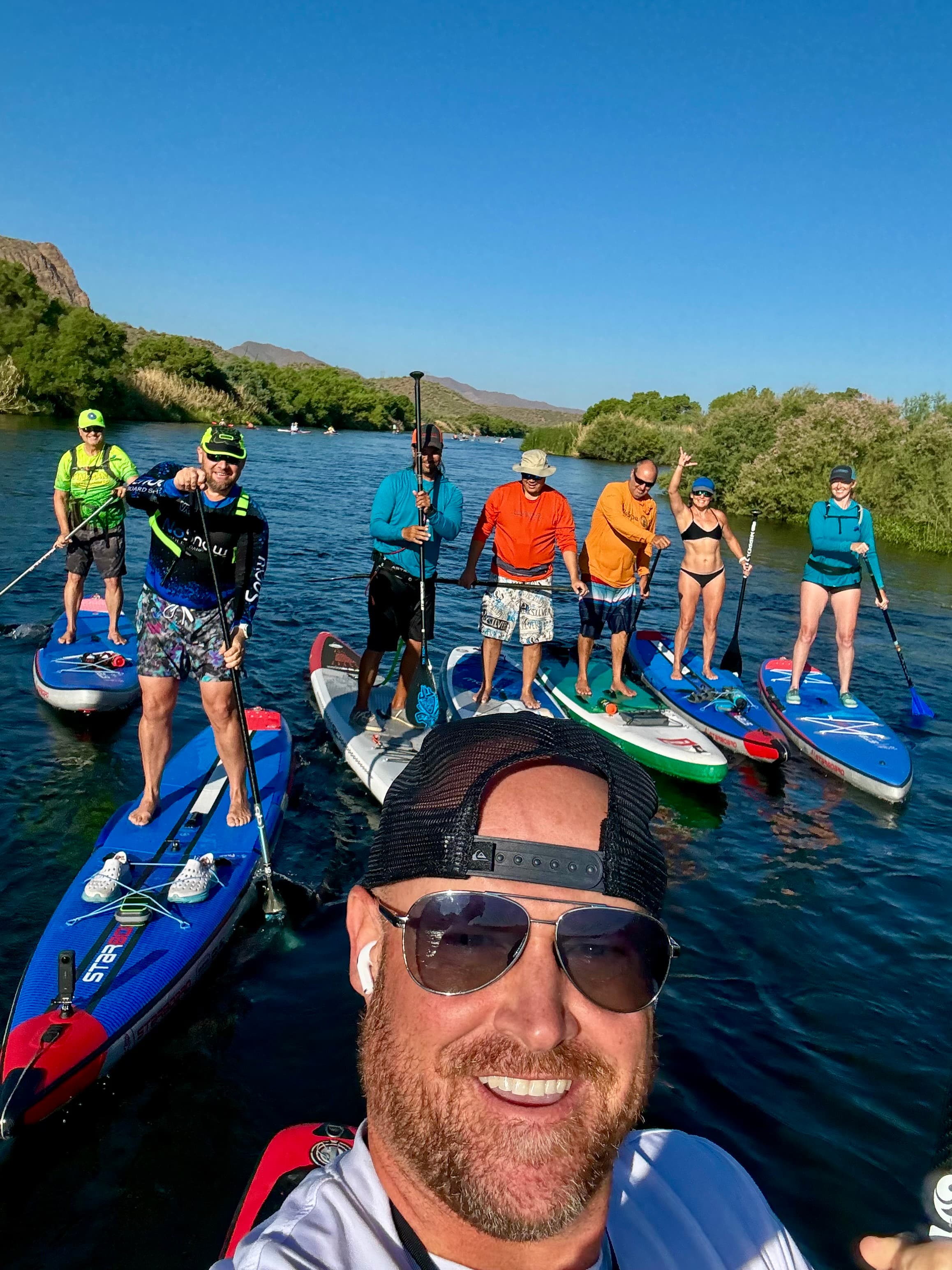 A pod of paddlers on the Salt River