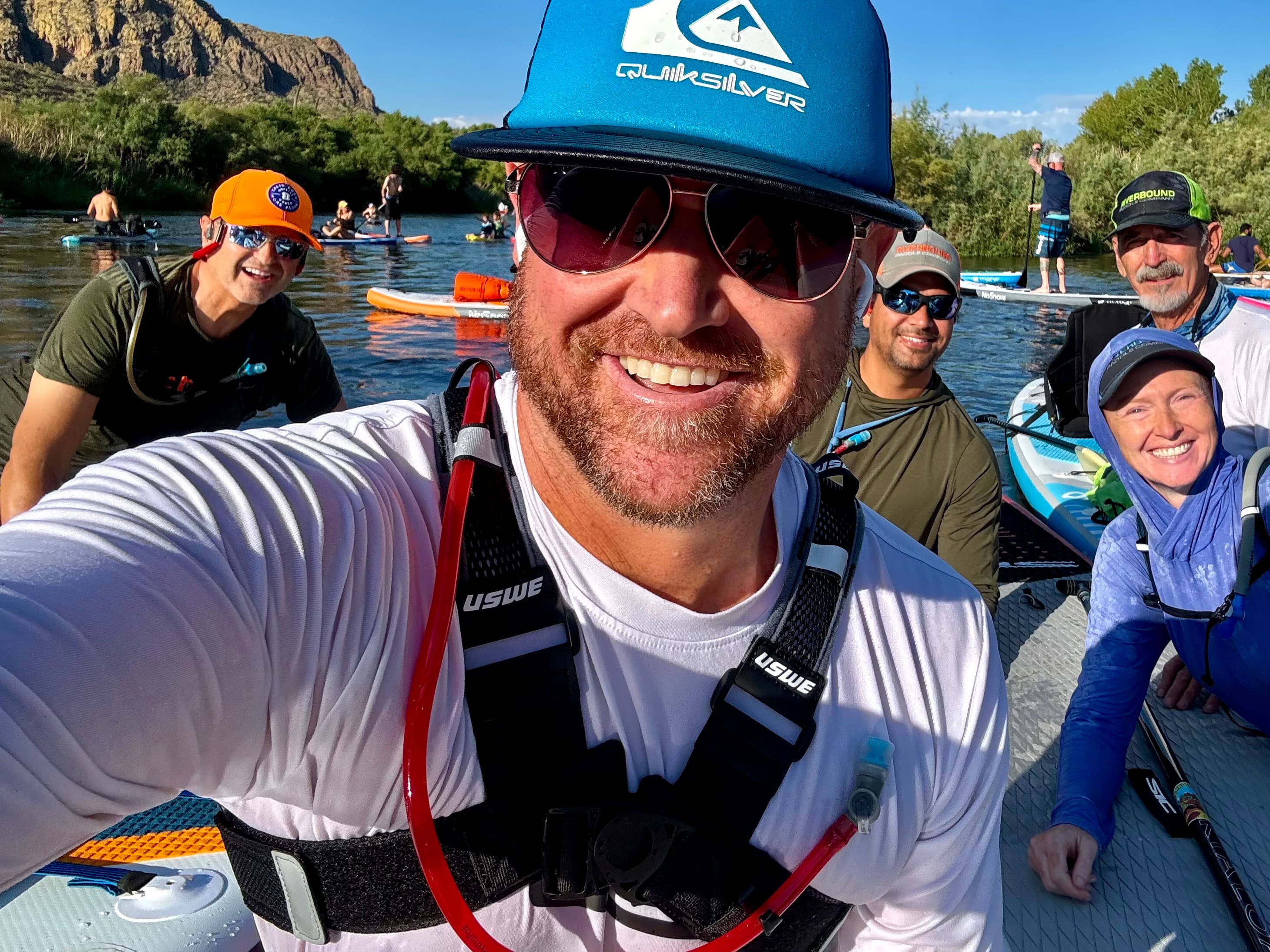 A pod of paddlers on the Salt River