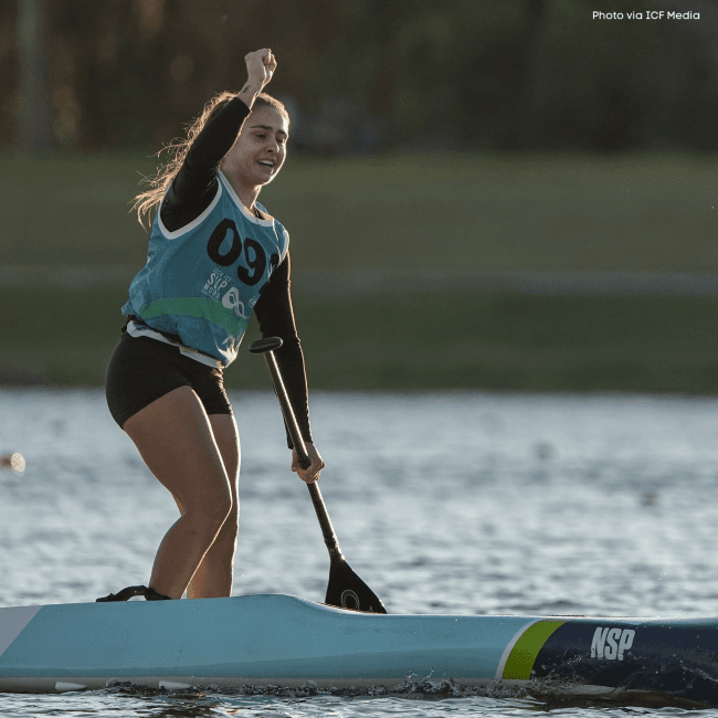 Duna Gordillo — winning the 2024 ICF World Championship Technical Race